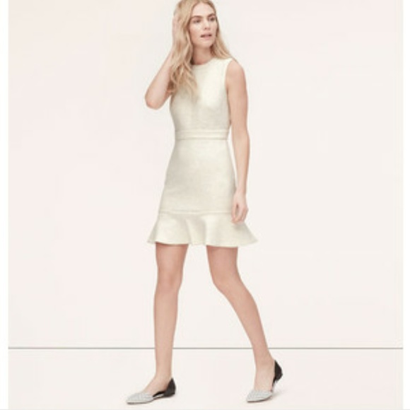 LOFT Dresses & Skirts - Ann Taylor Loft Scuba Flounce Career Dress 6P